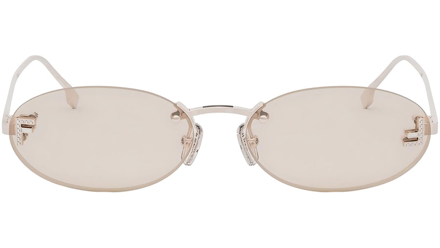 Fendi First Gold Oval Sunglasses
