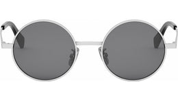 Metal Silver Round Sunglasses