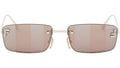 Fendi First Crystal Light Gold Square Sunglasses