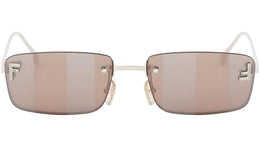 Fendi First Crystal Light Gold Square Sunglasses