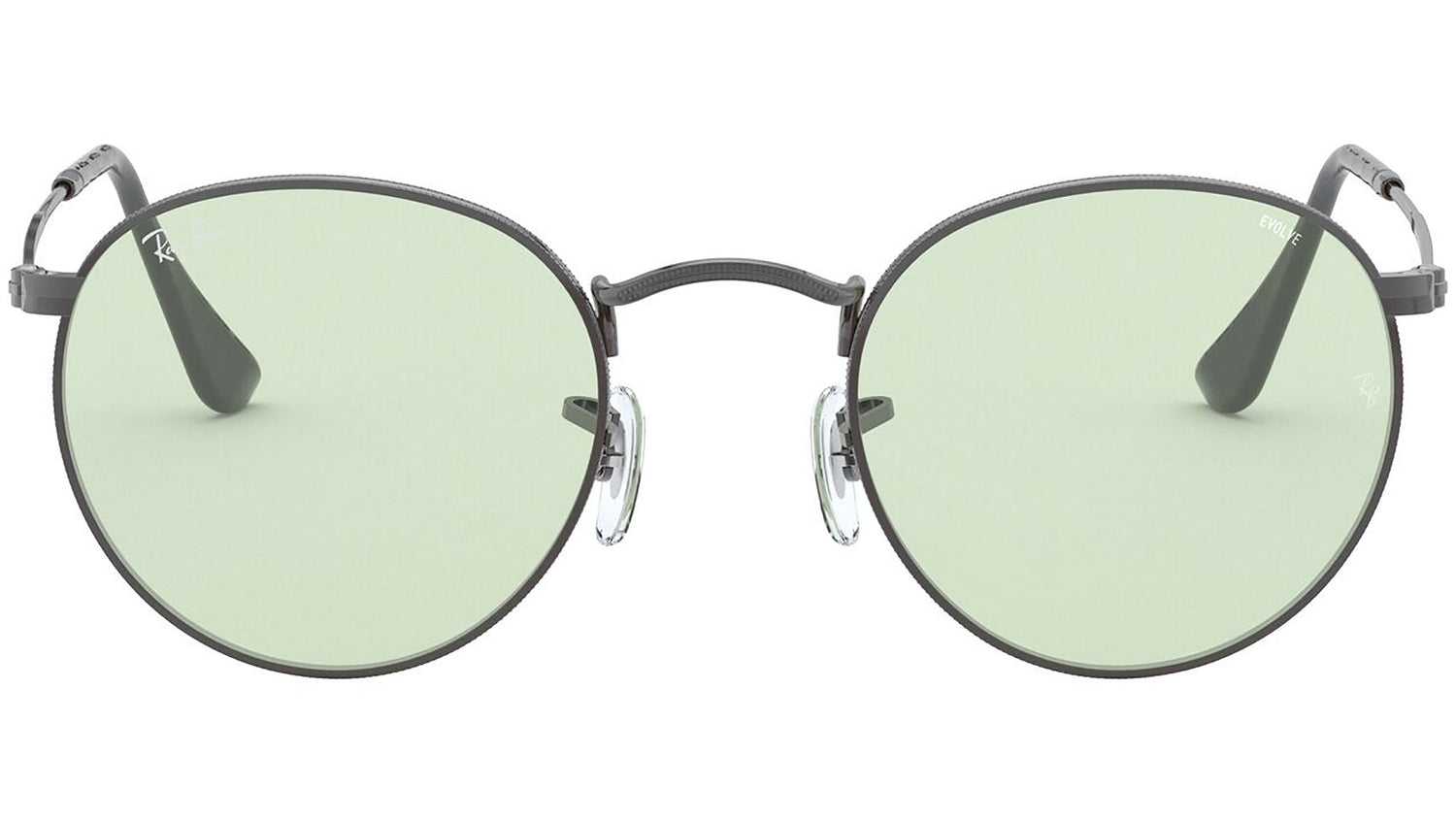Round Solid Evolve RB3447 gunmetal green