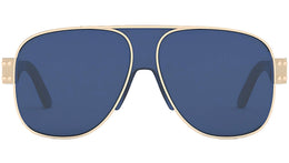 DiorSignature A3U Blue Gold Geometric Sunglasses