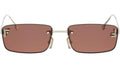 Fendi First Crystal Gold Square Sunglasses