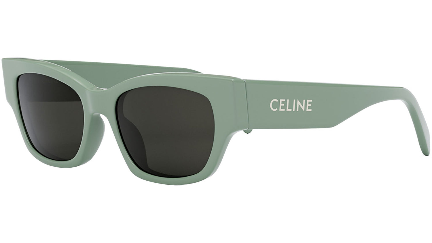 Monochroms Green Rectangular Sunglasses