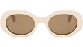 Triomphe Ivory Oval Sunglasses