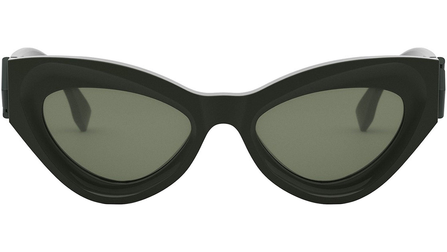 FF Diamonds Green Cat Eye Sunglasses