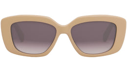 Triomphe Beige Rectangular Sunglasses