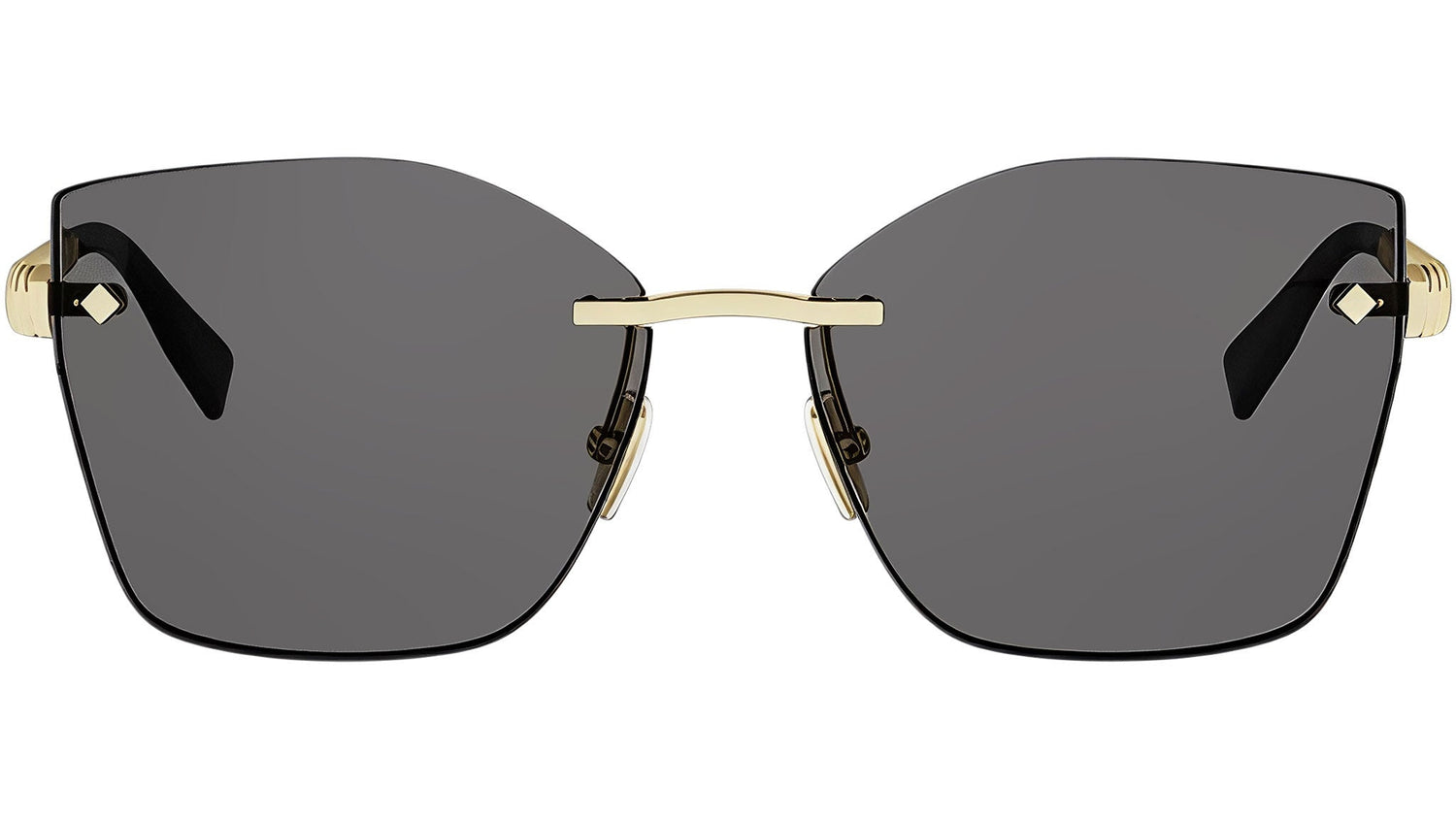 Tubogas Shiny Gold Geometric Sunglasses