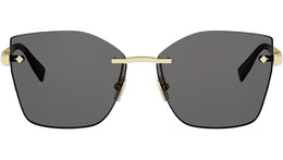 Tubogas Shiny Gold Geometric Sunglasses