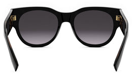 Baguette Black Round Sunglasses