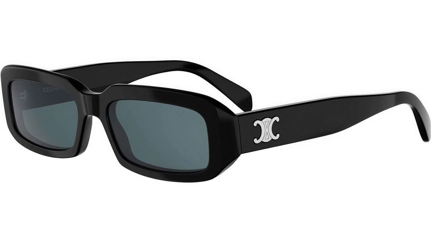 Triomphe Black Rectangular Sunglasses