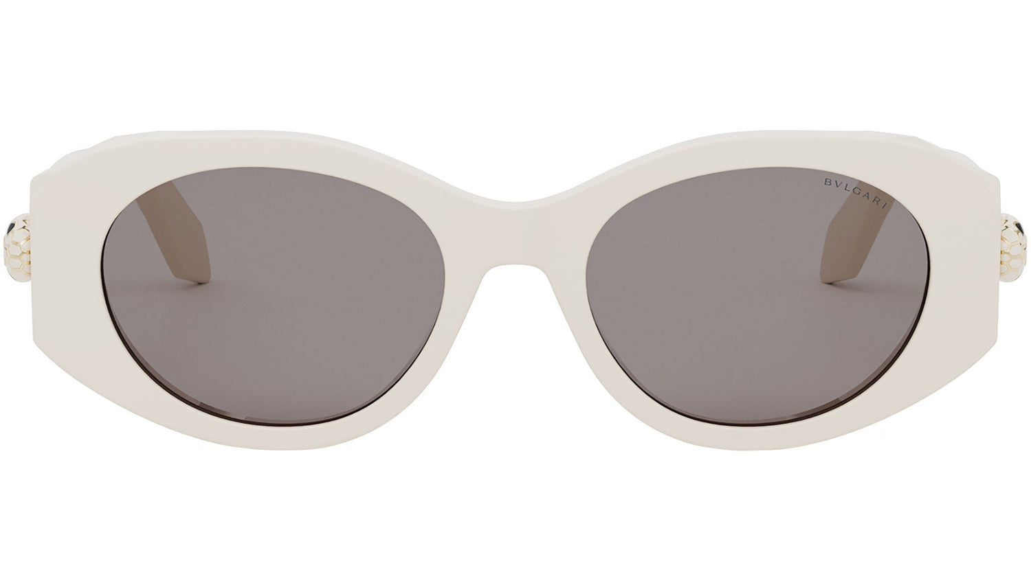 Serpenti Forever White Oval Sunglasses