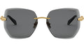 Serpenti Viper Gold Geometric Sunglasses