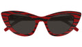 SL 213 LILY 008 shiny solid red + black zebra pattern