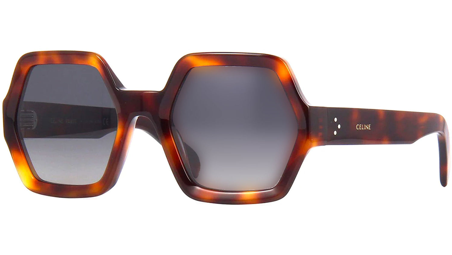 CELINE 3 Dots Havana Geometric Sunglasses