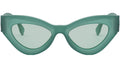 FF Diamonds Green Cat Eye Sunglasses