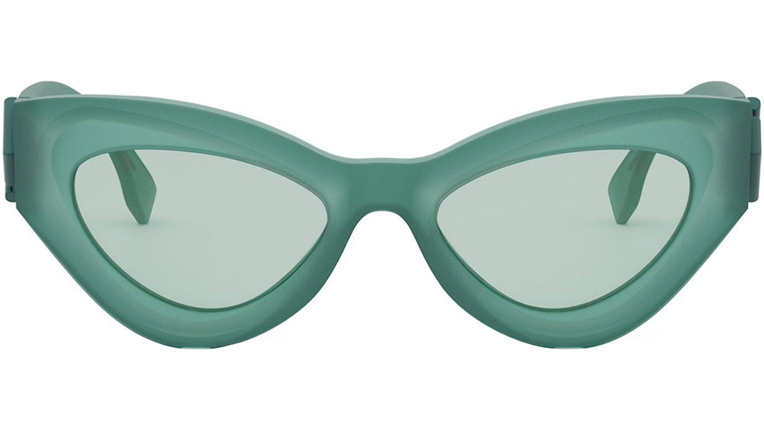 FF Diamonds Green Cat Eye Sunglasses