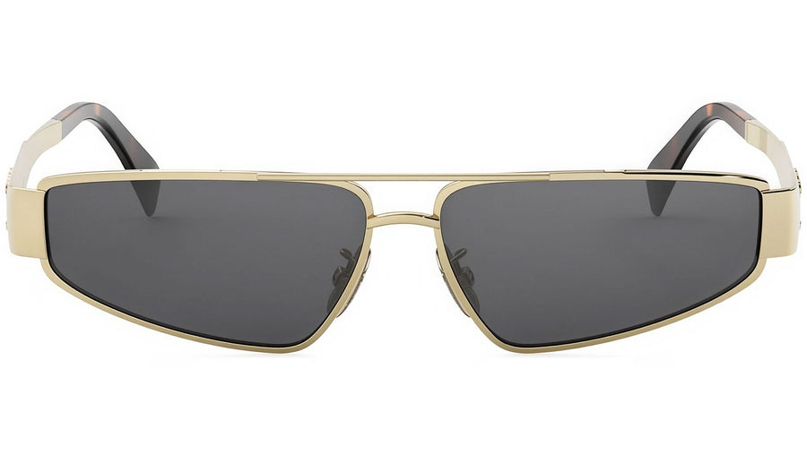 Metal Triomphe Gold Geometric Sunglasses