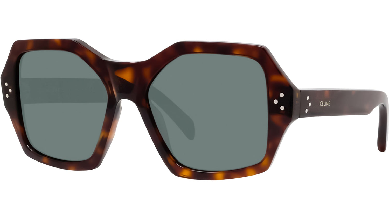 CELINE 3 Dots Havana Geometric Sunglasses