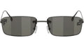 Fendi First Crystal Ruthenium Square Sunglasses