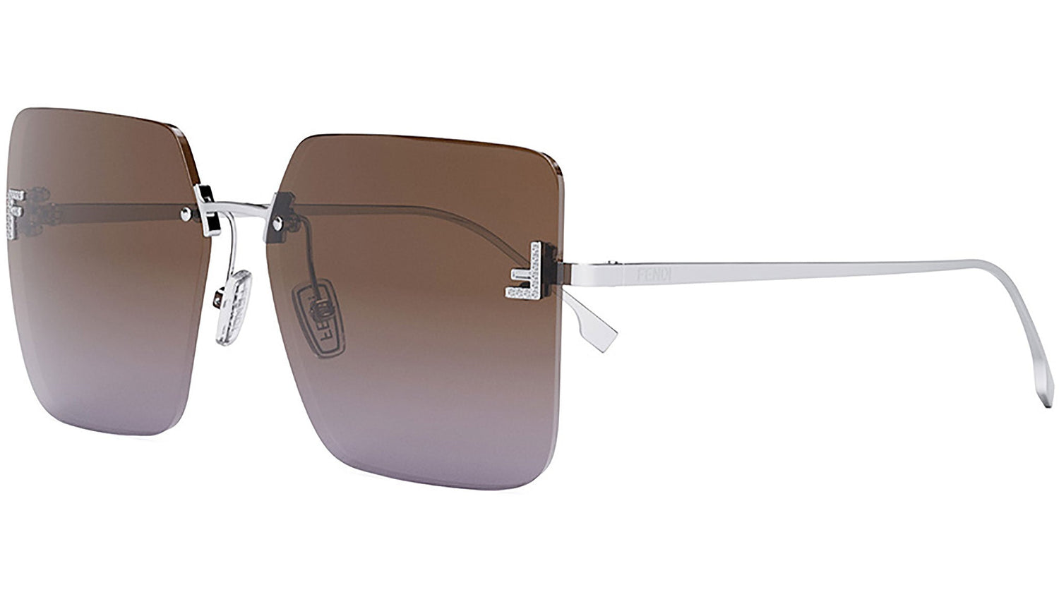 Fendi First Silver Square Sunglasses