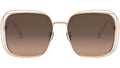 FilDior S1U Yellow Square Sunglasses