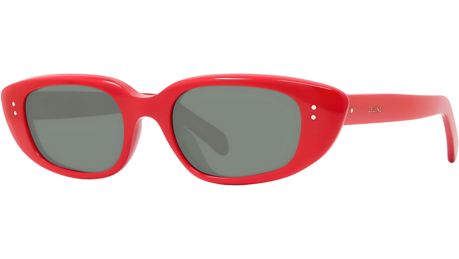 CELINE Thin Red Geometric Sunglasses