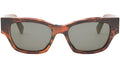 Monochroms Leopard Print Rectangular Sunglasses