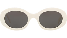 Triomphe White Oval Sunglasses
