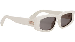 B.zero1 White Rectangular Sunglasses