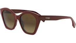 Lettering Red Geometric Sunglasses