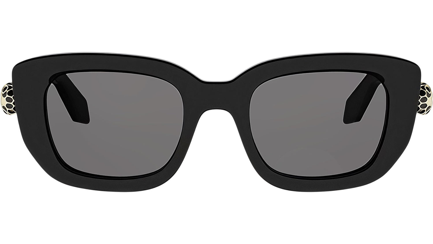 Serpenti Forever Black Rectangular Sunglasses