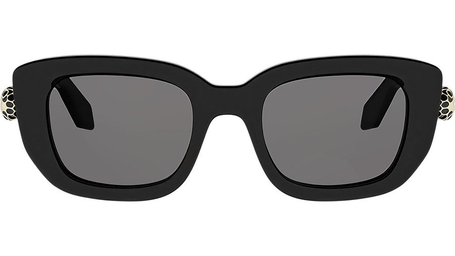 Serpenti Forever Black Rectangular Sunglasses