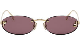 Fendi First Gold Oval Sunglasses