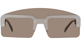 Fendi Technicolor Grey Mask Sunglasses