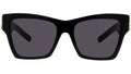 Plumetis Black Geometric Sunglasses