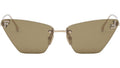 Fendi First Crystal Rose Gold Cat Eye Sunglasses