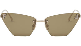 Fendi First Crystal Rose Gold Cat Eye Sunglasses