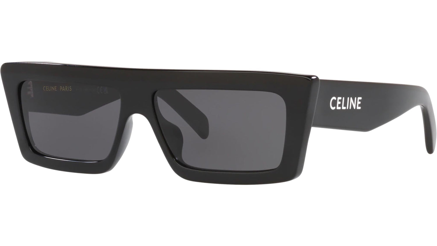 Monochroms Black Rectangular Sunglasses