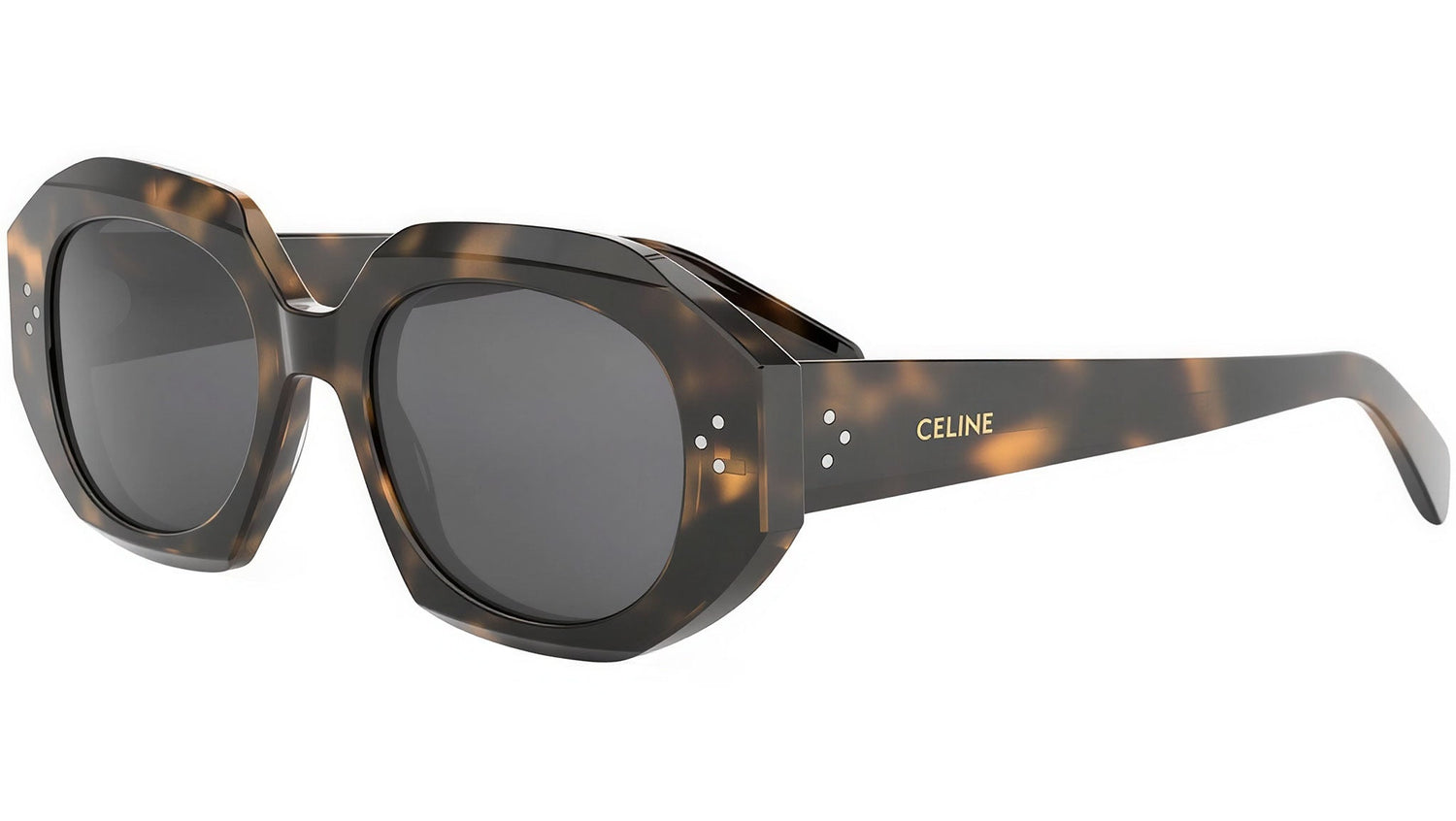 CELINE 3 Dots Havana Geometric Sunglasses