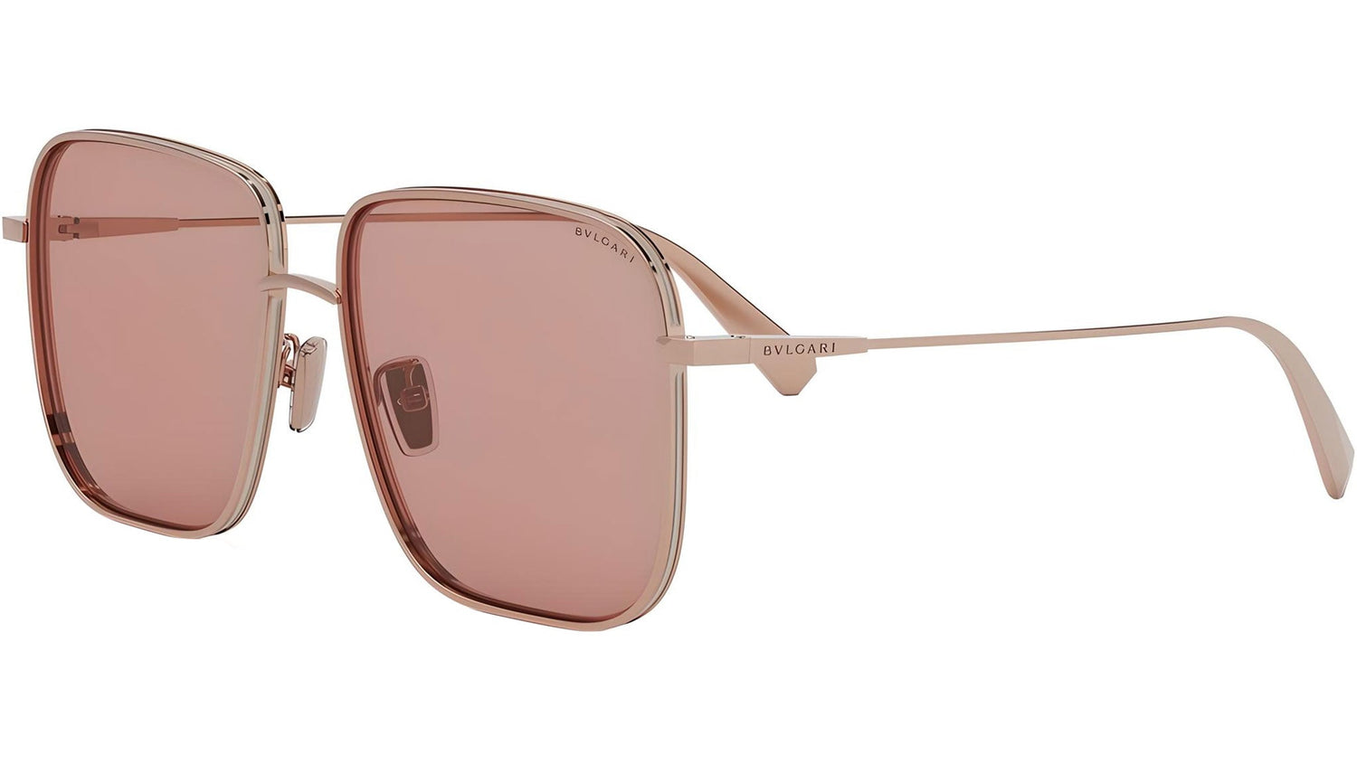 B.zero1 Rose Gold Square Sunglasses