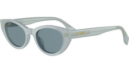 Lettering Sage Green Oval Sunglasses