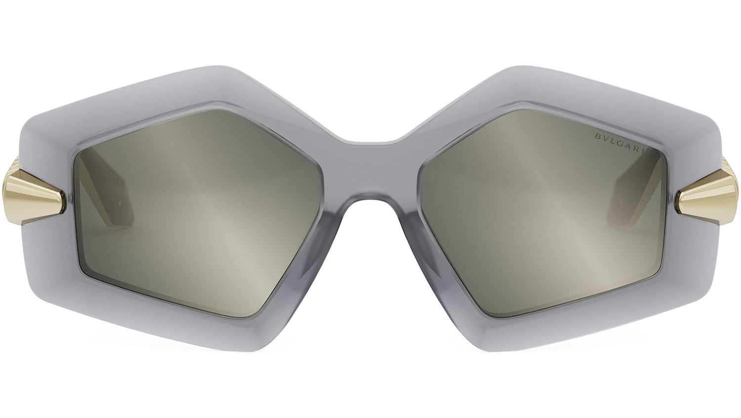 Serpenti Silver Geometric Sunglasses