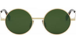 Metal Gold Round Sunglasses