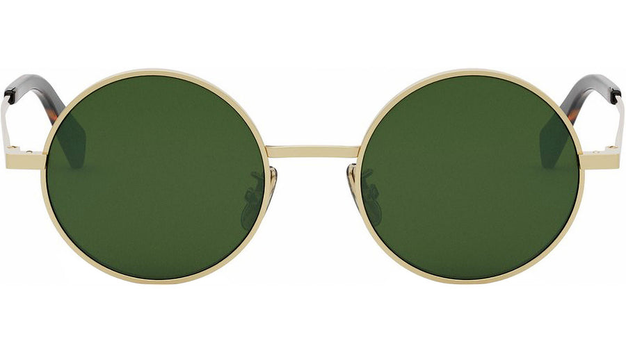 Metal Gold Round Sunglasses