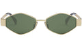 Metal Triomphe Gold Geometric Sunglasses