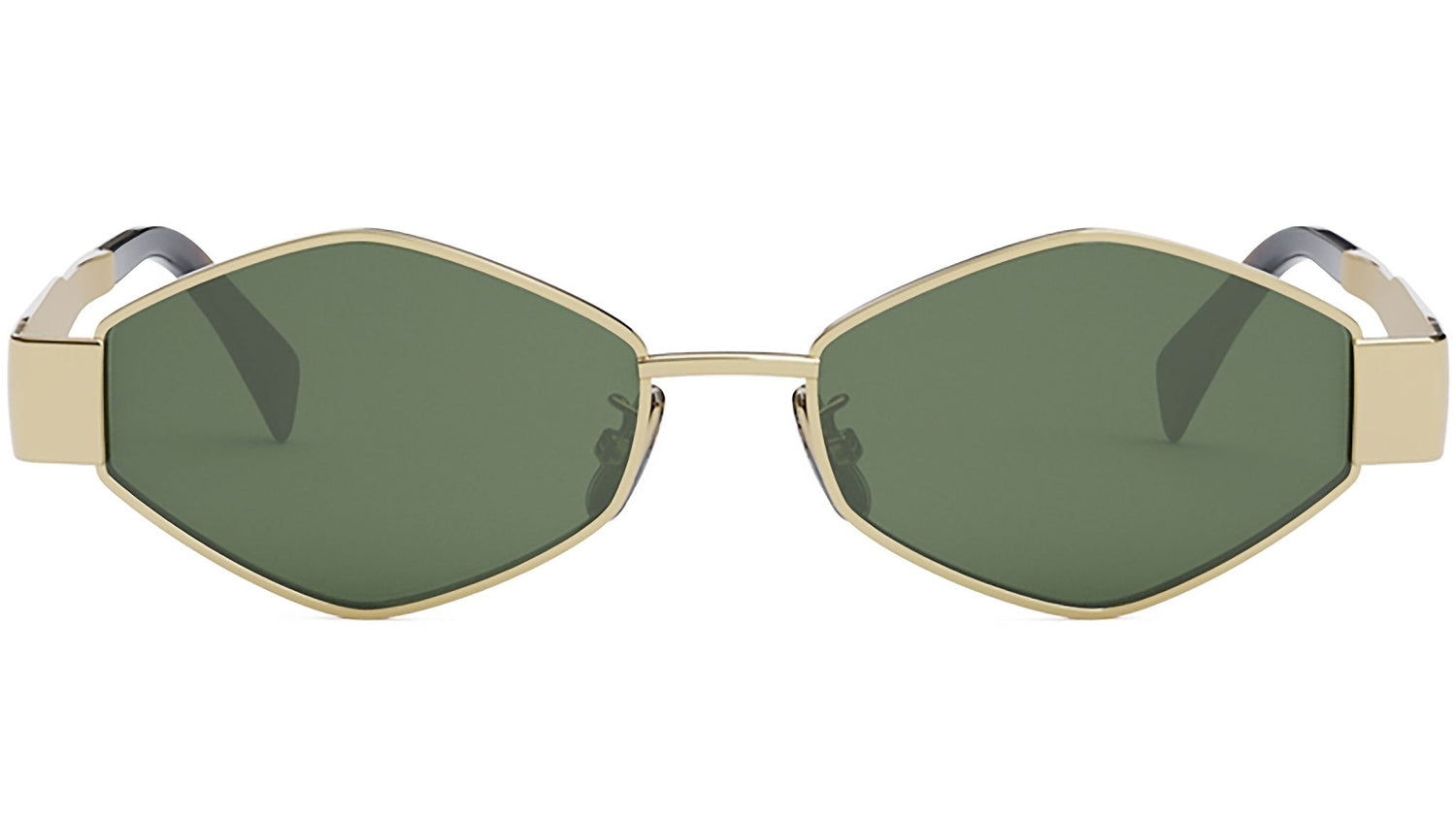Metal Triomphe Gold Geometric Sunglasses