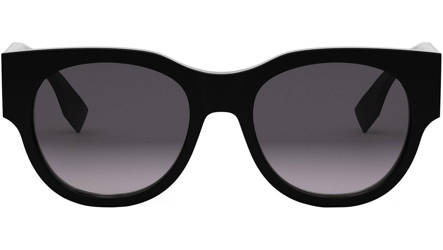 Baguette Black Round Sunglasses