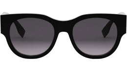Baguette Black Round Sunglasses