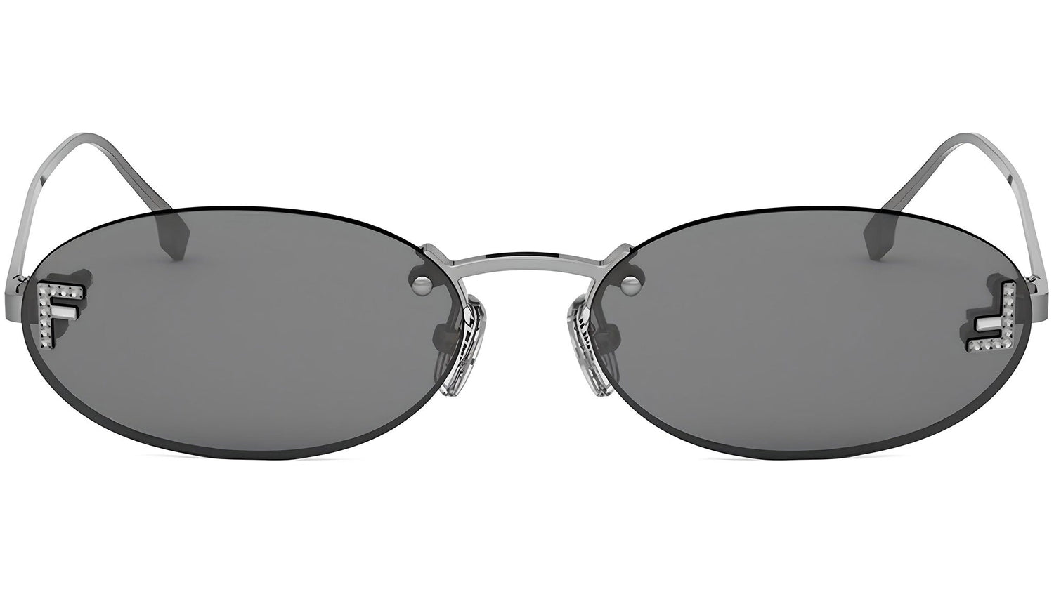 Fendi First Grey Oval Sunglasses